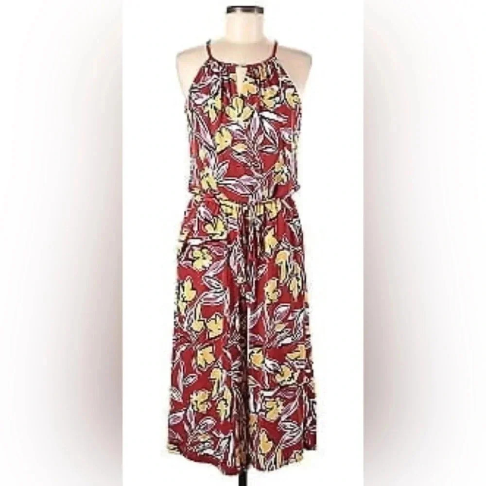 NWT Stitch fix Wisp Lottie jumpsuit wide leg floral rust size 8P